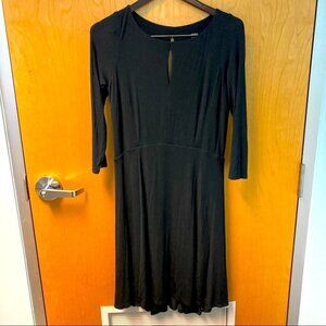 NAU Sz M Repose Slit Super Soft Micromodal Spandex Blend Midi  Dress
